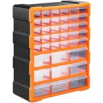 Organiseur 39 tiroirs bo�te de rangement extensible avec �tiquettes casier � vis outils petites pi�ces ...