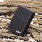 Orginal zippo briquet tempte noir mat avec logo