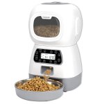 Oricean distributeur croquettes pour chats chiens 3. 5l distributeur automatique avec fentre visible ...