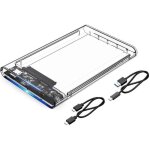 Orico bo�tier de disque dur usb 3. 1 de type c avec uasp pour hdd et ssd sata iii de 25 pouces - transparent ...