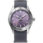 Montre mcanique homme - orient - mako 40 ra - ac0q07v10b - violet - cuir - gris
