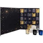 Original calendrier de lavent avec 25 bougies parfumes dans pots en verre - version luxe - bleu nuit ...