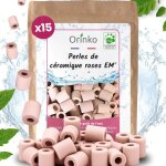 Orinko ? lot de 15 perles de cramique roses em ? purification de l?eau et rduction du calcaire ? pour ...