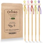 Orinko - oriculi en bambou 5x - cure oreille cologique et rutilisable pour remplacement coton tige ...