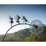 Ornements de peinture verticale 3d - ystp - statue de jardin en mtal - noir - 28cm - dcoration de jardin ...