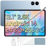 Oscal elite1 tablette tactile 12. 1 2. 5k 600nits android 14 ram 24go rom 256go - sd 1to 8800mah(33w) ...