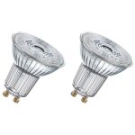 Osram lot de 2 ampoules spots led par16 gu10 43 w �quivalent � 50 w blanc chaud