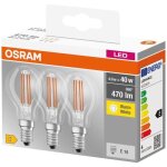 Osram lot de 3 ampoules led e14 sph�rique claire 4 w �quivalent � 40 w blanc chaud