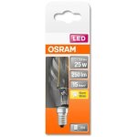 Osram ampoule led flamme torsade clair filament 25w=25 e14 chaud