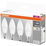 Osram led flamme dépolie avec radiateur 5. 7w=40w e14 chaud - lot de 4 Osram led flamme dépolie avec radiateur 5. 7w=40w e14 chaud - lot de 4
