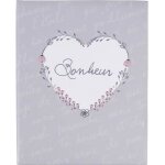 Ostaria album photos rectangulaire - motifs c?ur - 100 vues - gris