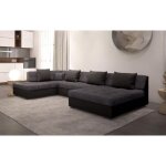 Otia - canap� u - angle gauche - gris noir