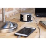 Bloc multiprise encastrable 3 prises 16a 2p + t et 2 usb - gris - otio