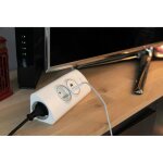Multiprise dangle - otio - 2 prises 16a + 2 usb - blanc - 15m de c�ble