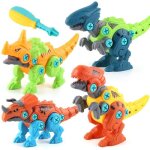 Ototon dmontage dinosaure enfant jouet bricolage jeux dinosaures construction 4 pcs pour garons et ...