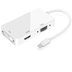 Ouismart adaptateur mini - displayport vers hdmi dvi & vga convertisseur audio vido multiport pour ...