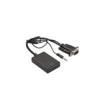 Ouismart cble adaptateur convertisseur vga mle vers hdmi femelle sortie 1080 p hd + audio tv av hdtv ...