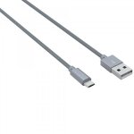Ouismart� c�ble rond micro - usb nylon argent 1m data et charge