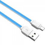 Ouismart cble slim micro - usb bleu 1m cble plat