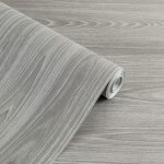 Papier peint adh�sif - outad - imitation bois - gris - 45 cm x 10 m - durable et lavable