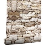 Papier peint auto - adh�sif - outad - effet brique pierre - 45cm x 600cm - imperm�able - facile � installer ...