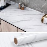 Papier peint - outad - marbre blanc - 60cm x 500cm - vinyle adh�sif - int�rieur durable