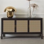 Papier peint - outad - sangle en rotin - autocollant amovible - 45x300cm - pvc durable