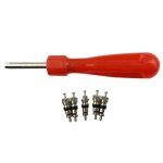 Outil dmonte obus valve pneu + 5 obus valve pour voiture vlo moto