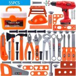 Outils enfant 55 pcs boite a outil avec perceuse �lectrique malette outils visseuse malette outils cadeau ...