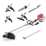 Outil multifonction 65cc 49cv moteur essence 2 temps 6 accessoires guidon double poign�e harnais s�curit� ...