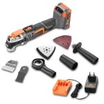 Outil multifonction batterie - fuxtec fx - e1mt20 - 20v scier poncer gratter - set batterie 2ah et chargeur ...