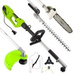 Outil multifonction lectrique 900w - taille haie - lagueuse - dbroussailleuse coupe - bordure - rallonge ...