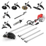 Outil multifonctions jardin 65cc 49cv moteur � essence 2 temps 9 accessoires guidon double poign�e harnais ...