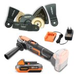 Outil multifonctions sans fil 20v - fuxtec - 3en1 fx - e1mt20 kit et accessoires 8 pi�ces