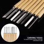 Outils de tournage - homewell - jeu de ciseaux pour tour � bois gouge � biseauter - 8pcs