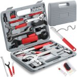 Outillage cycle - tectake - kit de r�paration v�lo 50 pi�ces kit complet de haute qualit� - gris