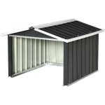Outsunny - garage tondeuse robot - acier - 86x100x63cm - gris