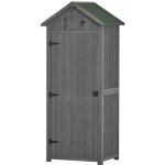 Outsunny - armoire abri de jardin - bois - 77x54. 2x179cm - gris