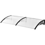 Outsunny - auvent marquise - plastique - 75x195x23cm - transparent