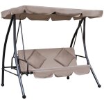 Outsunny - balancelle - mtal - 200x125x170cm - beige
