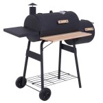 Outsunny - barbecue - acier - 124x53x108cm - noir