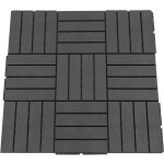 Outsunny - caillebotis - plastique - 30x30x2cm - noir