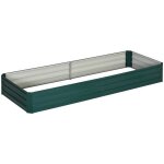 Outsunny - potager de jardin - acier - 241x905x30cm - vert