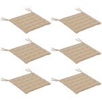 Outsunny - coussin - polyester - 40x40x4cm - kaki