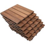 Outsunny - caillebotis - bois - 30x30x2. 5cm - brun