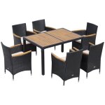 Outsunny - ensemble salon de jardin - r�sine tress�e - 130x90x75cm - noir
