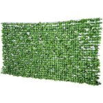 Outsunny haie artificiel rable brise - vue dcoration rouleau 3l x 15h m feuillage raliste anti - uv ...