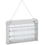 Outsunny lampe uv anti - insectes anti moustique tue mouche lectrique destructeur dinsectes 20 w gris ...