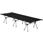 Outsunny - lit de camp pliable - aluminium - 190x65x38cm - noir
