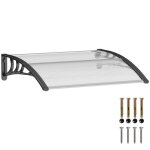 Outsunny - marquise - plastique - 100x75x23cm - noir